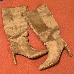 Vici Tan Suede Heeled Boots